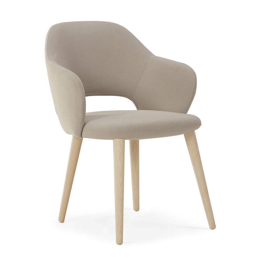 8702-L22<br>Cleo Arm Chair<br>Side Chair with 4 Leg Wood Base