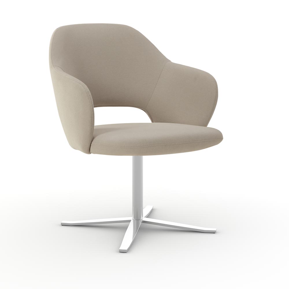 8702-R15<br>Cleo Arm Chair<br>Pedestal Swivel Chrome