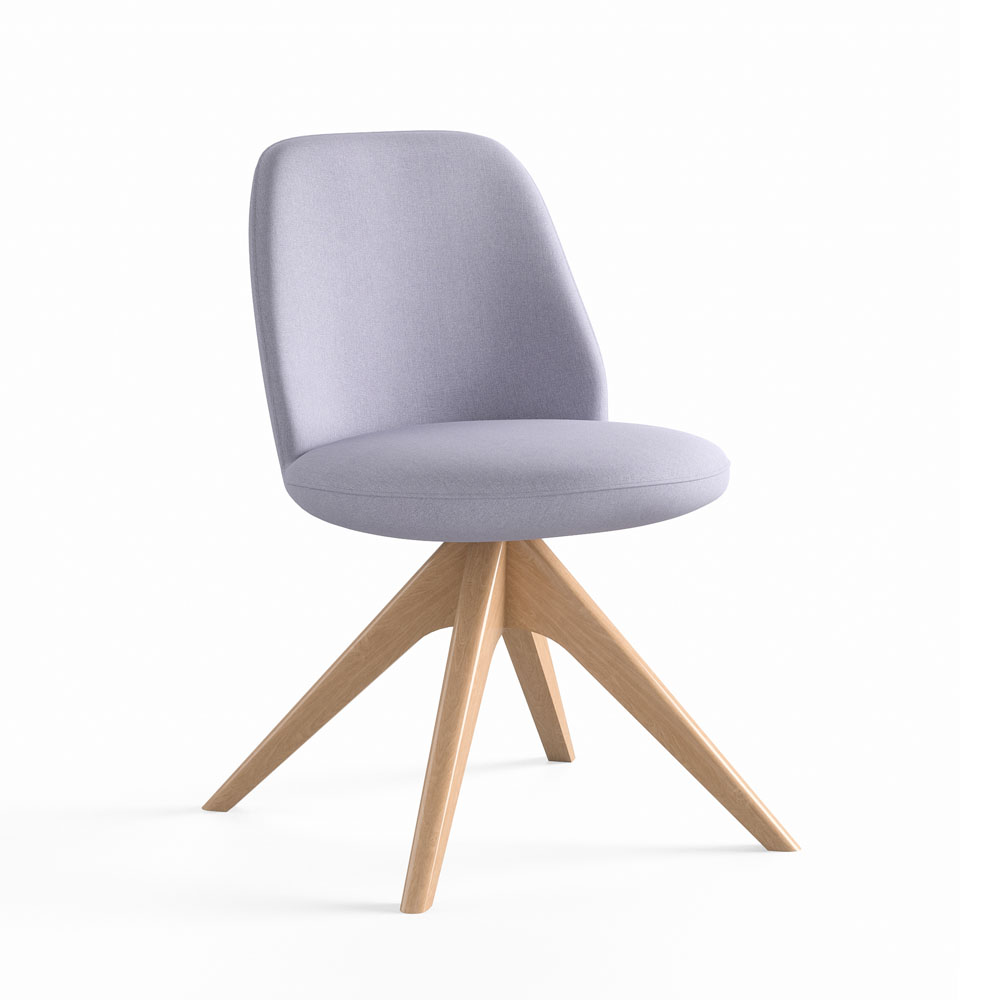 3801-L17<br>Finn Side Chair<br>Pedestal Swivel Wood