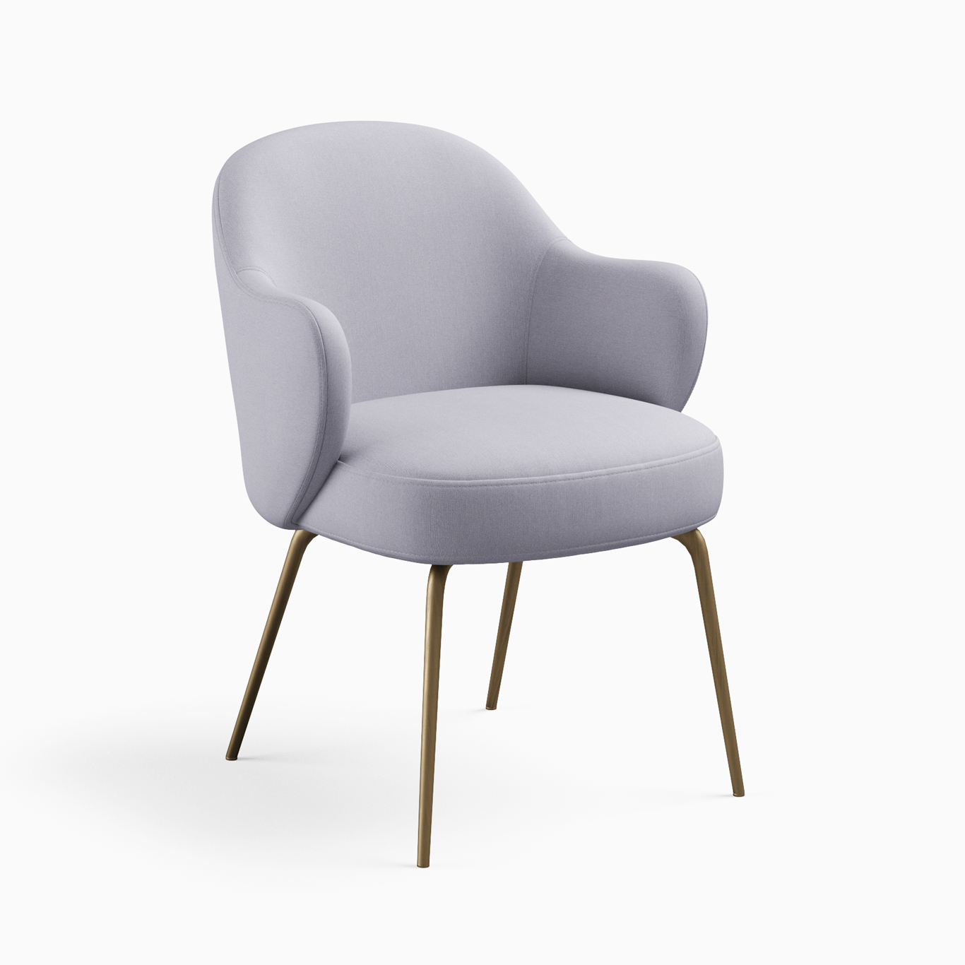 7301-R75BZ<br>Flora Arm Chair<br>Hand Finished Bronze Four Leg Metal