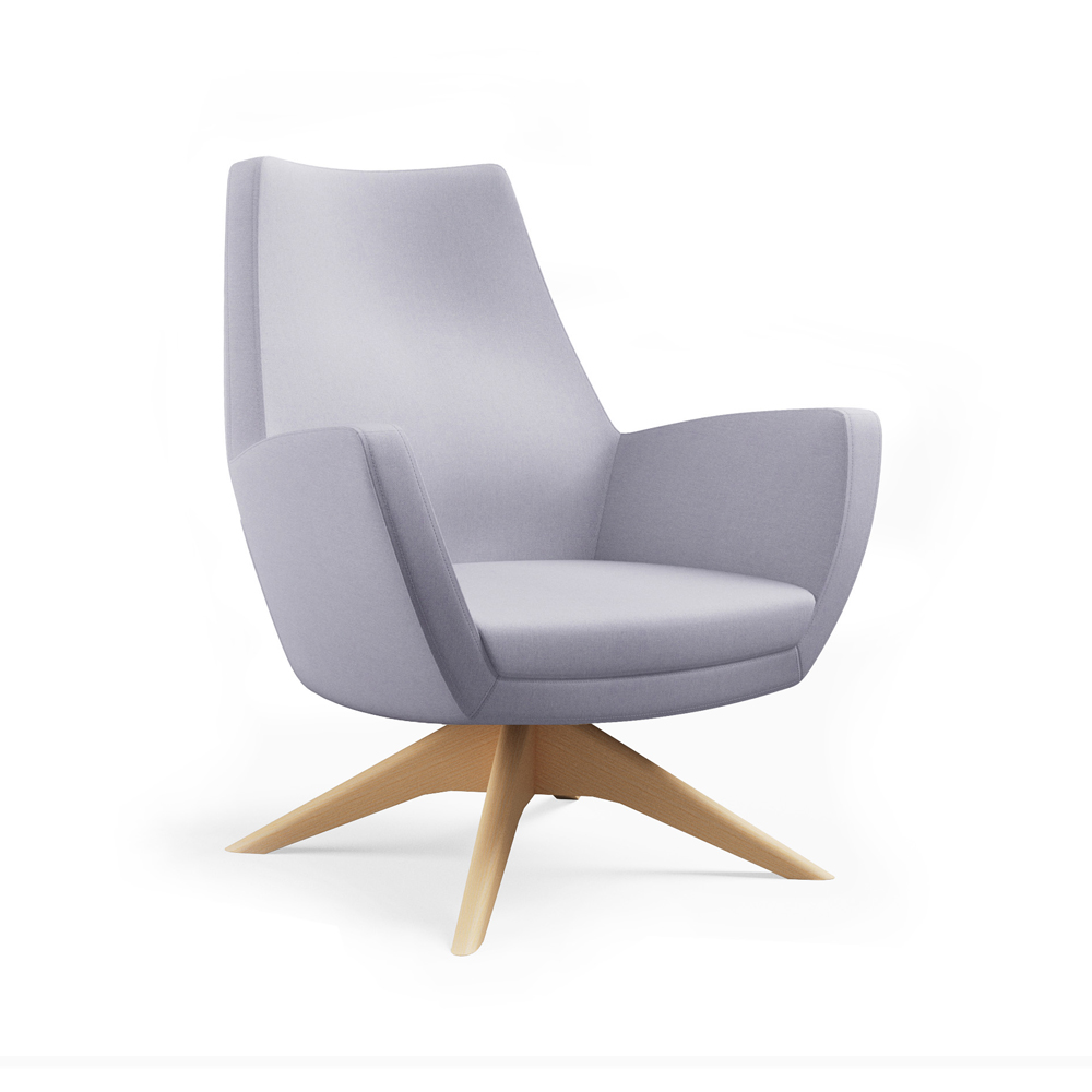 680-L21<br>Monaco Lounge<br>Pedestal Swivel Wood
