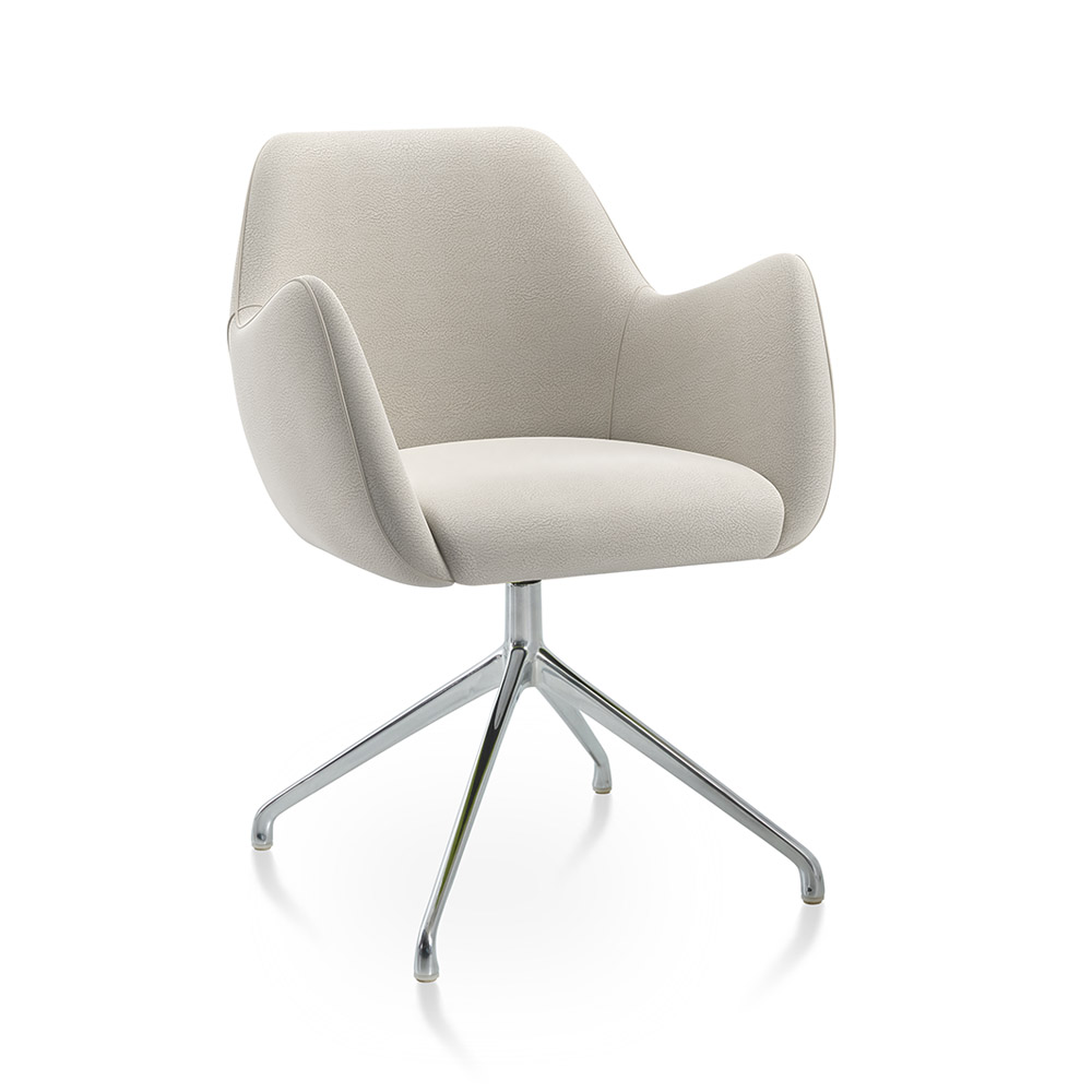 8202-102<br>Sutton Arm Chair<br>Polished Aluminum