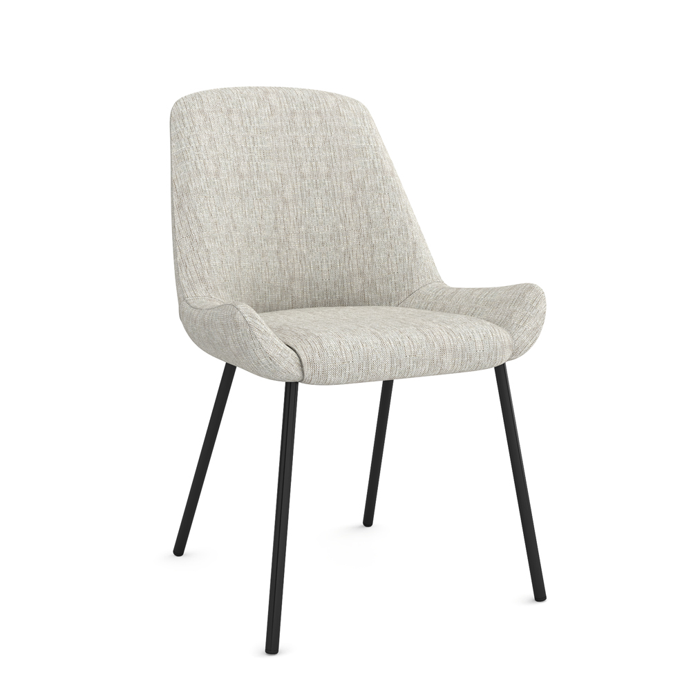 8201-113C<br>Sutton Side Chair<br>Four Leg Matte Black Metal